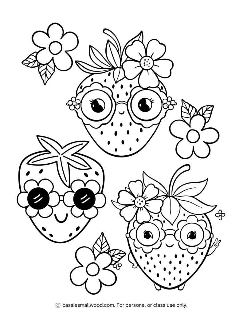 27 CUTE Strawberry Coloring Pages Cassie Smallwood 27 CUTE Strawberry Coloring Pages Cassie Smallwood