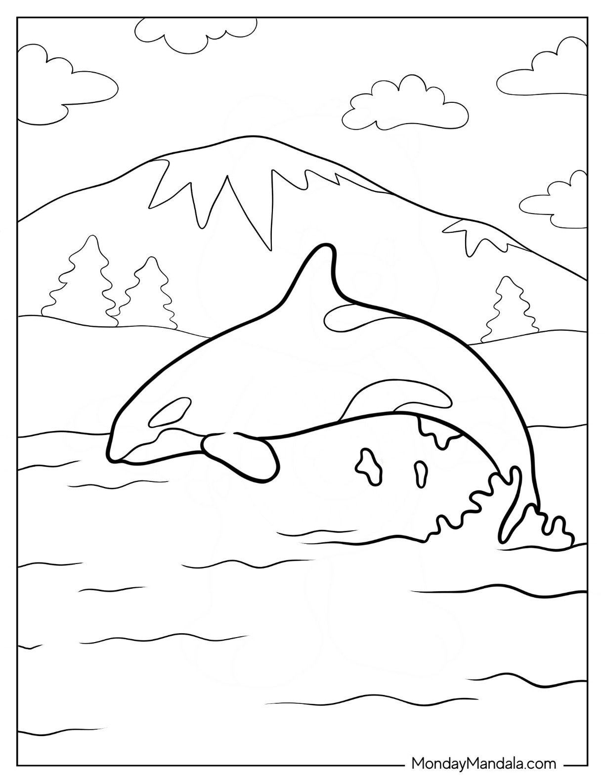 27 Killer Whale Coloring Pages Free PDF Printables 