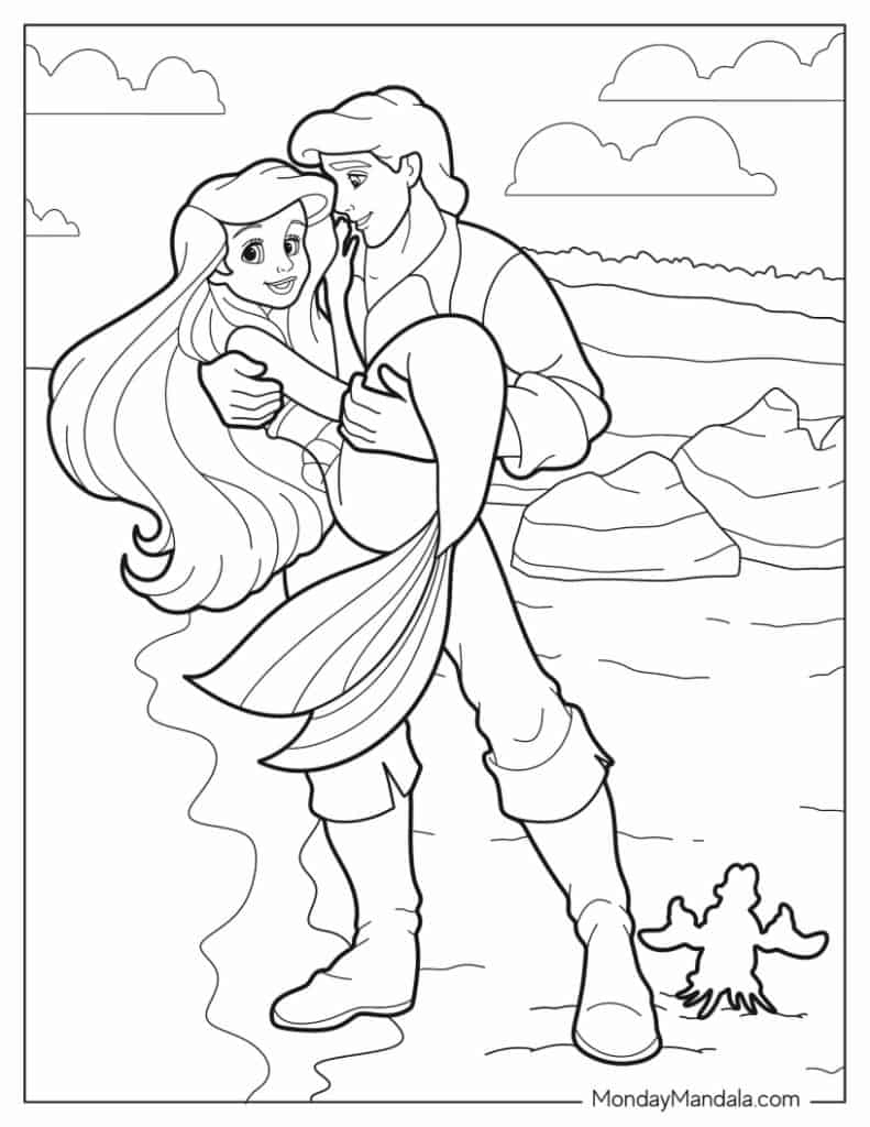 little mermaid color pages little mermaid color pages