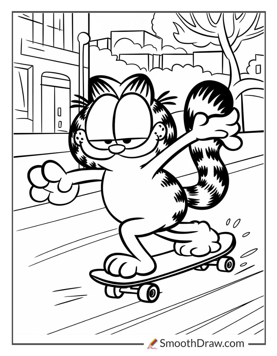 28 Garfield Coloring Pages For Kids Smooth Draw