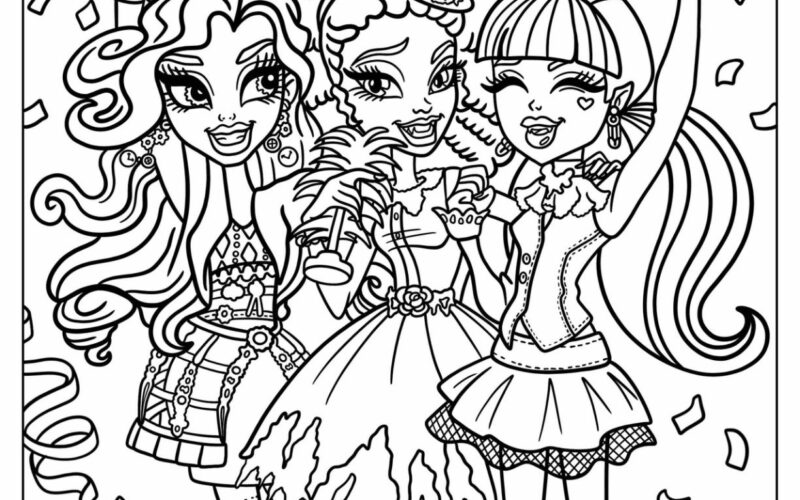 28 Monster High Coloring Pages Free PDF Printables