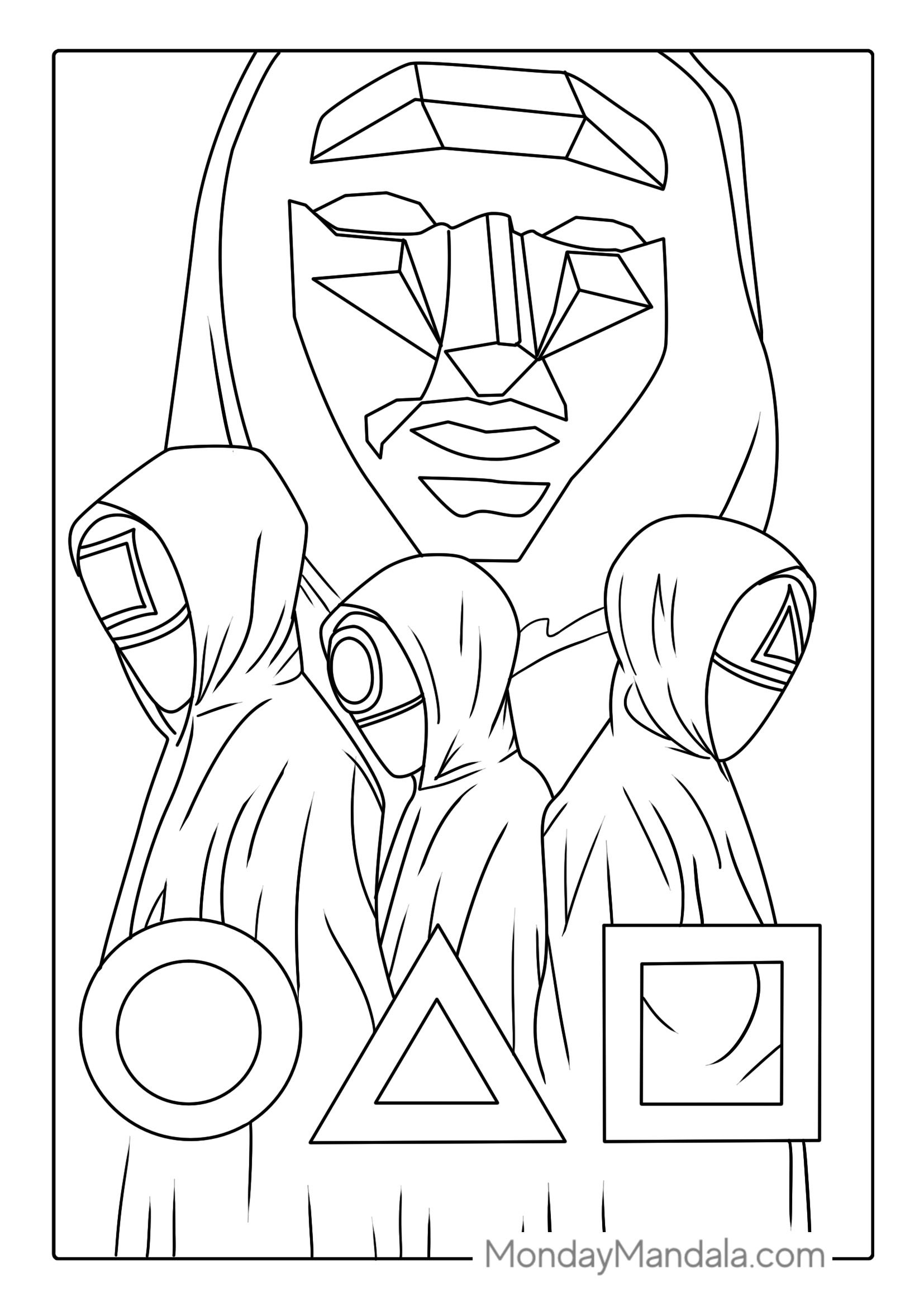 squid game coloring pages