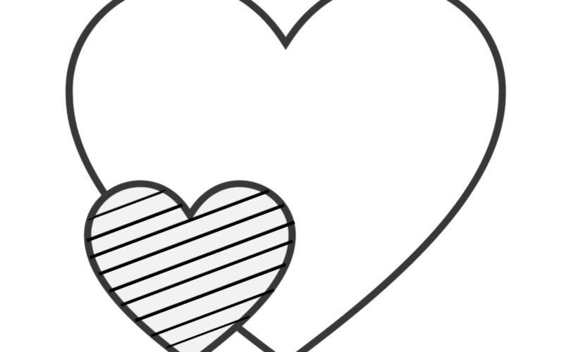 3 Easy Heart Coloring Pages For Kids Stripe Patterns What Mommy Does