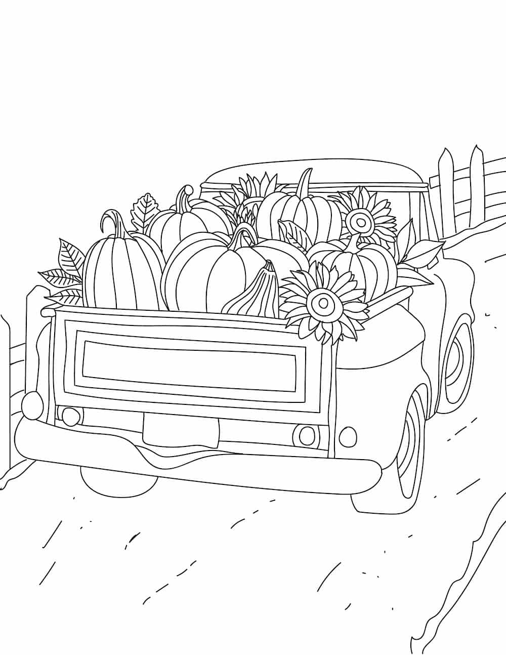 3 Printable Easy Fall Coloring Pages For Adults