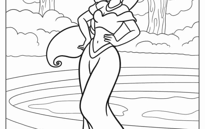 30 Aladdin Jasmine Coloring Pages Free PDF Printables