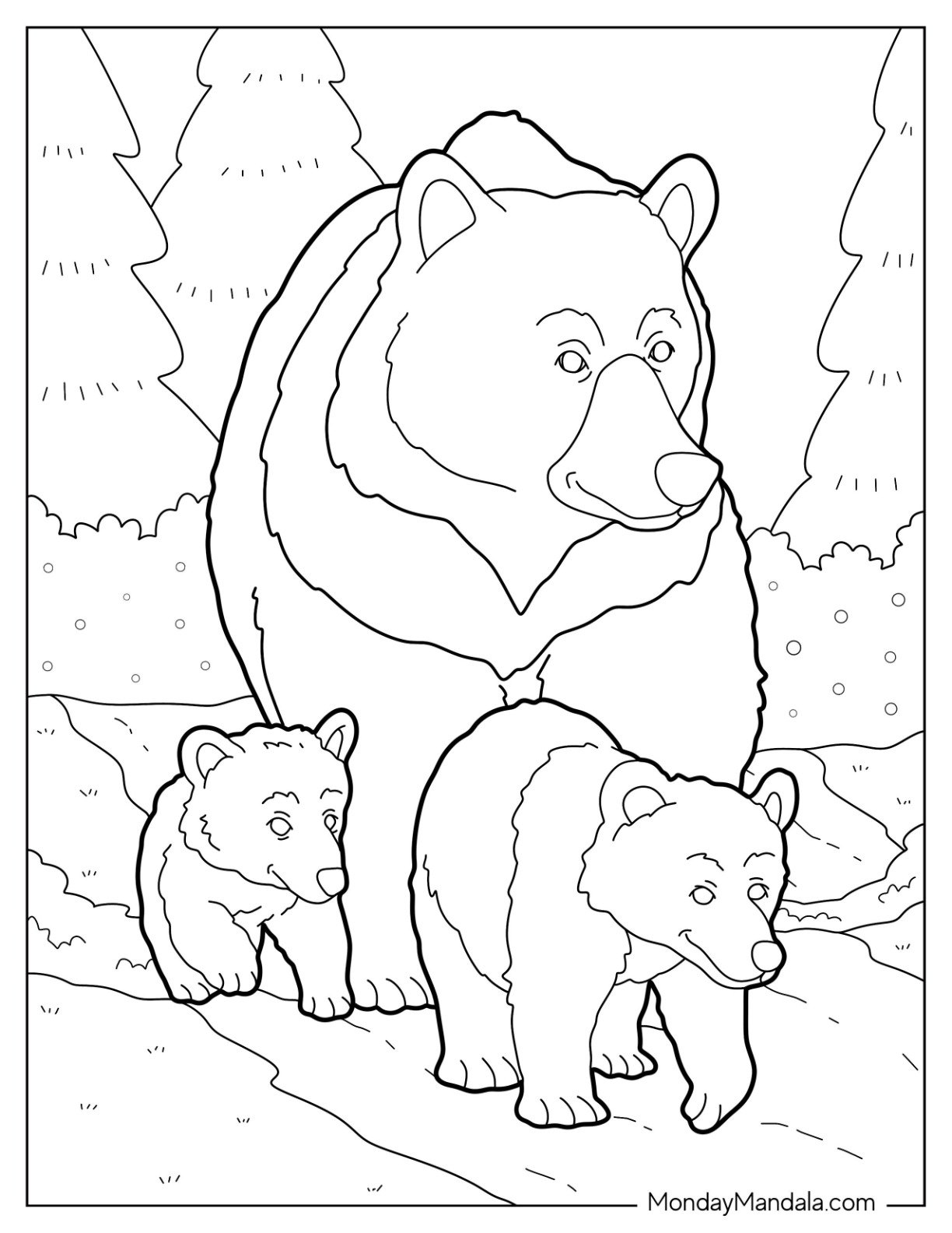 bears coloring pages