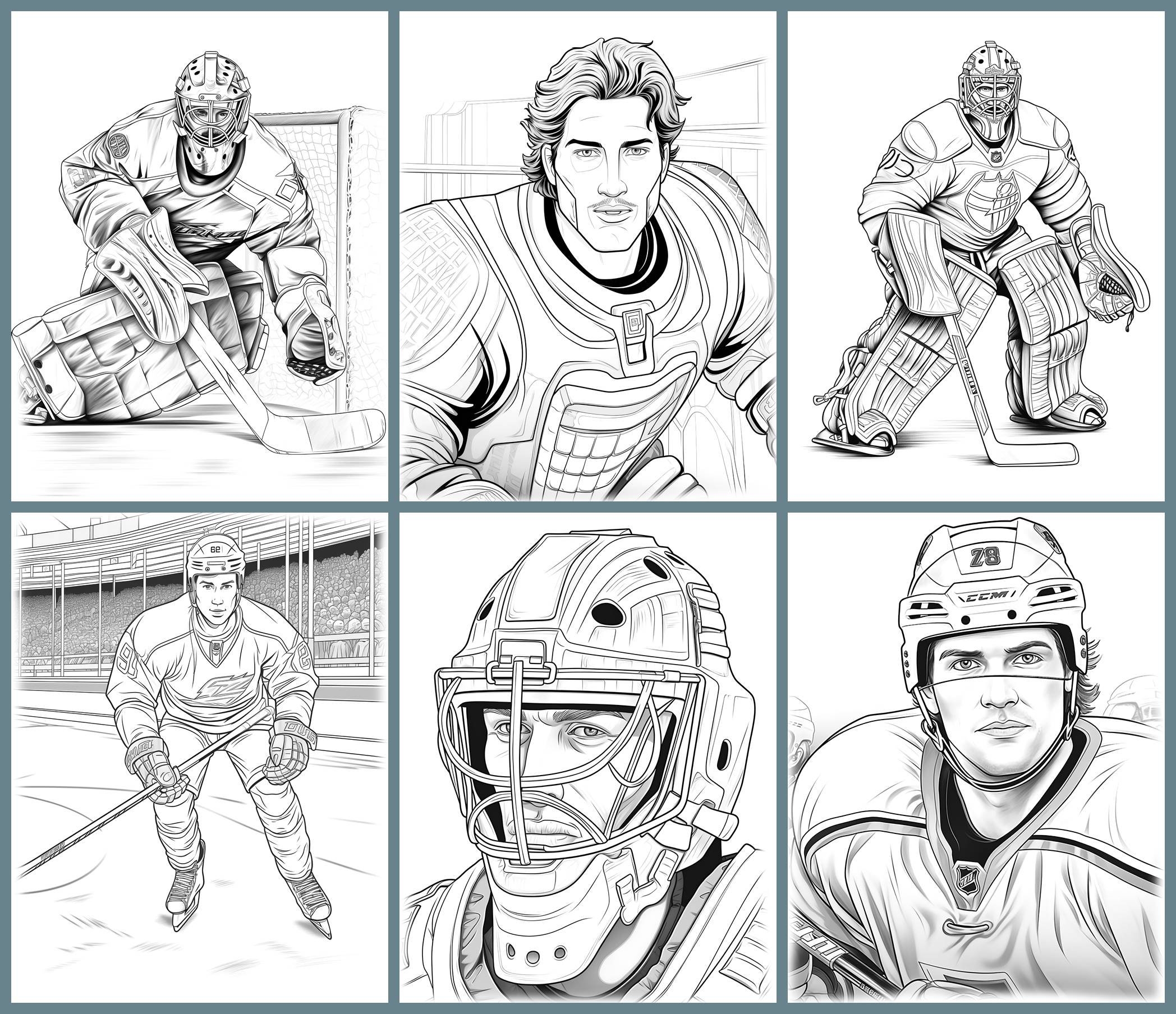 30 Hockey Coloring Pages Hockey Adults Printable Grayscale Coloring Book Hockey Digital Coloring Book Pages Hockey Coloring Book Print Etsy