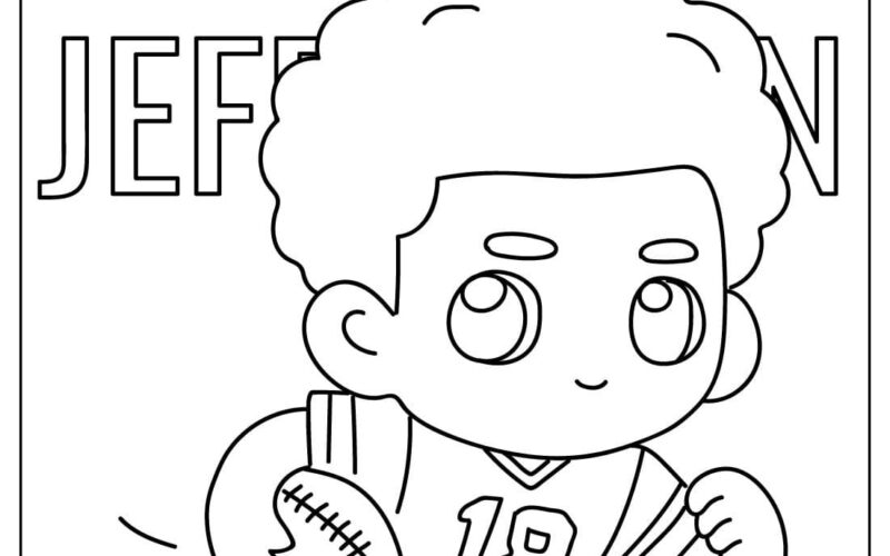 30 Justin Jefferson Coloring Pages Free Printable PDF JPG PNG Online Coloring