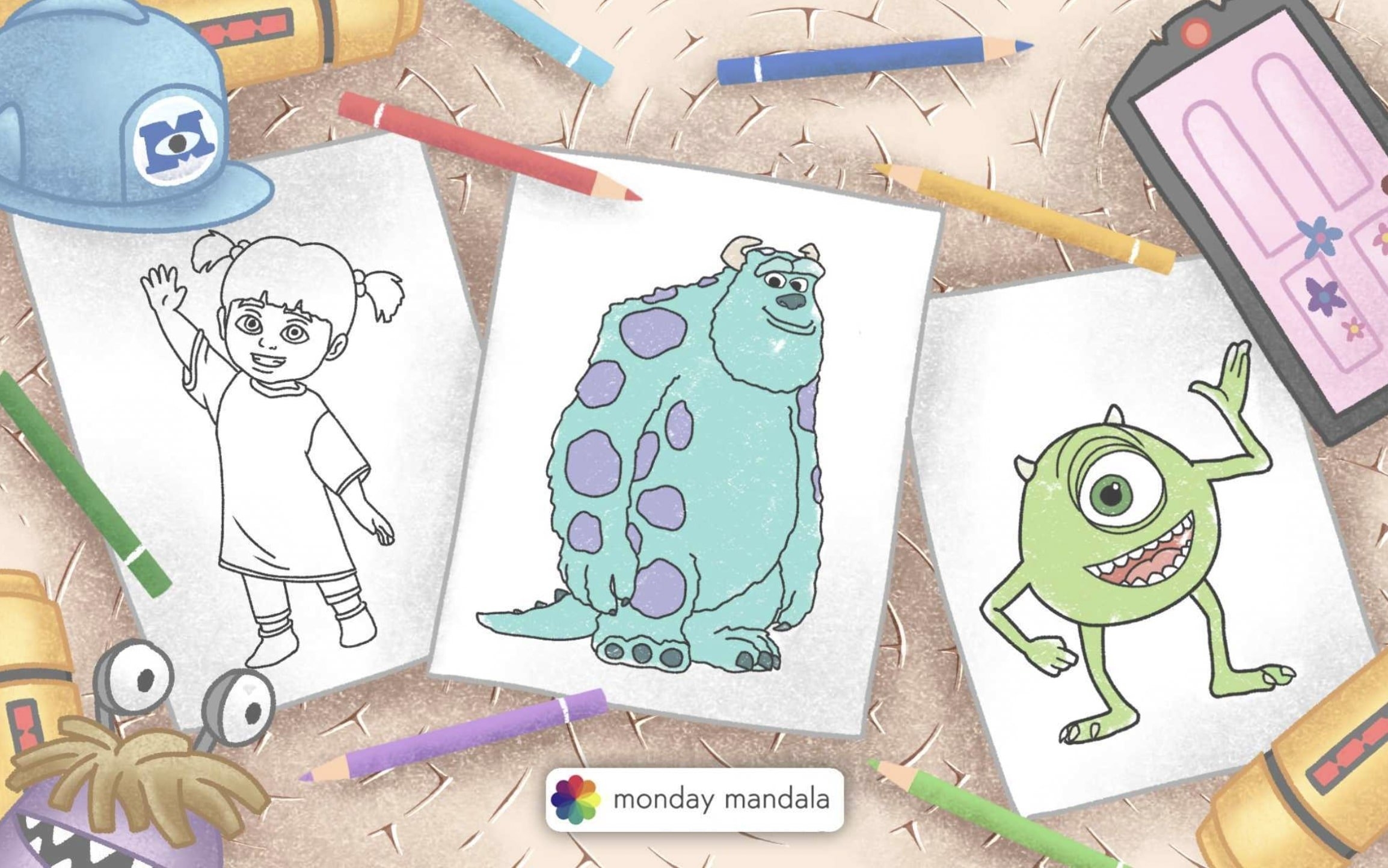 monster inc coloring pages