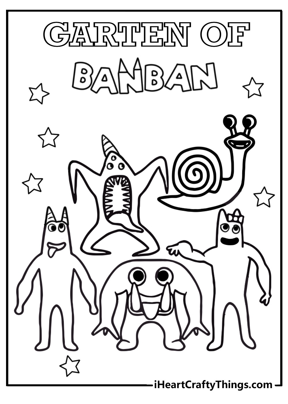 garten of banban coloring pages