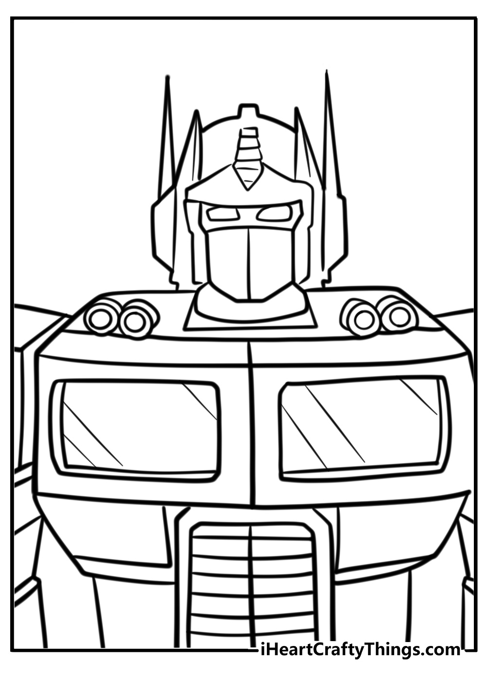optimus coloring pages