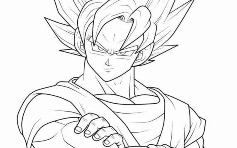 30 Pages Of Goku Coloring Pages Etsy