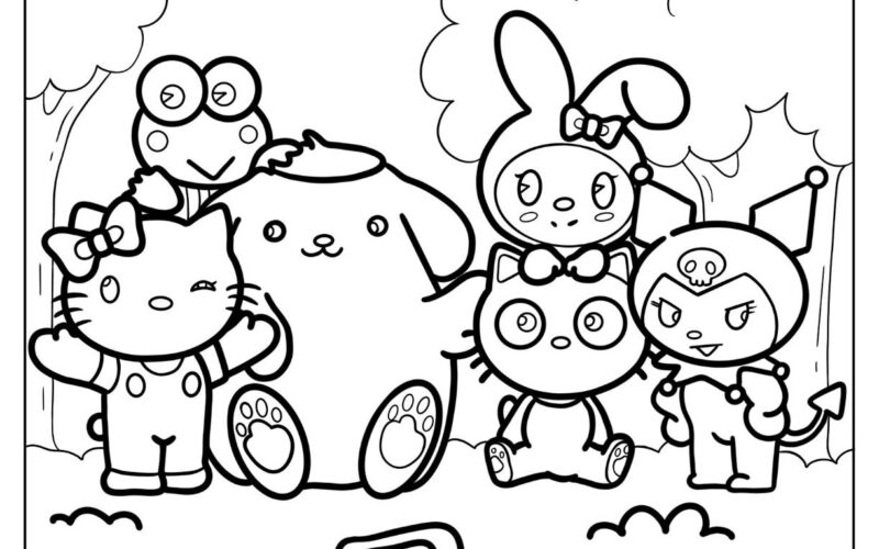 30 Sanrio Coloring Pages Free PDF Printables