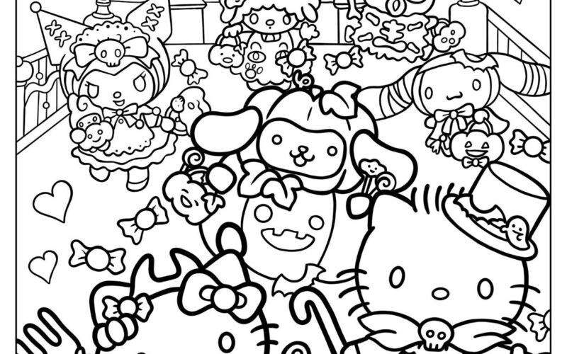 30 Sanrio Coloring Pages Free PDF Printables