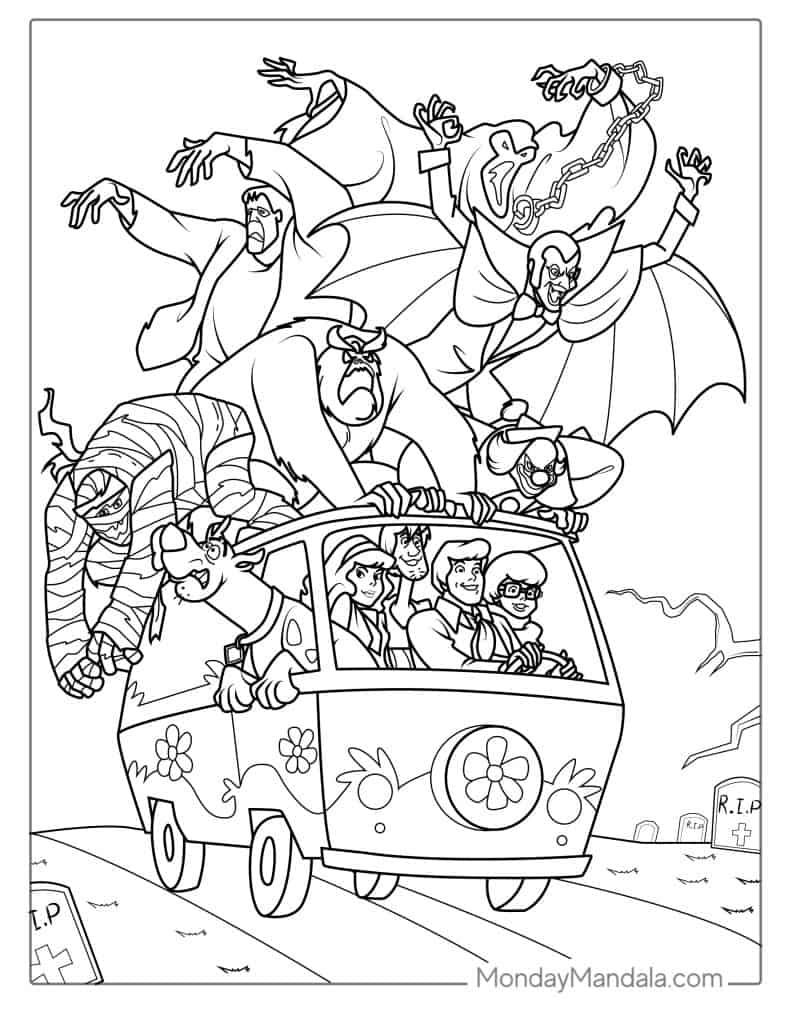 30 Scooby Doo Coloring Pages Free PDF Printables 