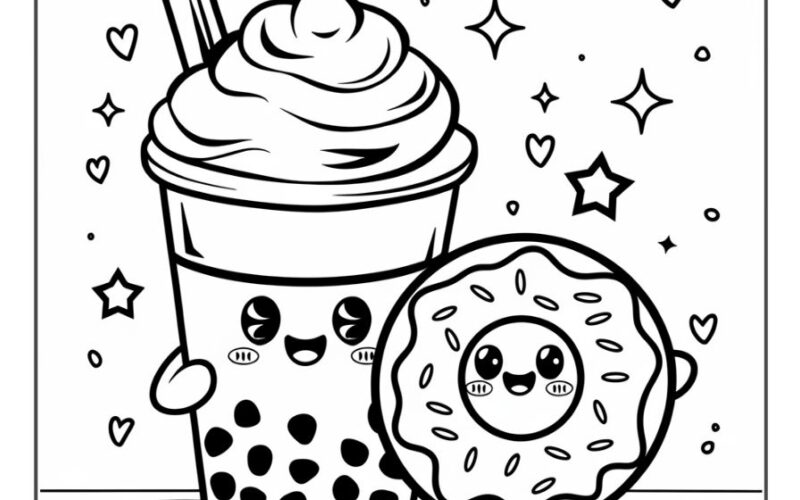 32 Boba Tea Coloring Pages Smooth Draw