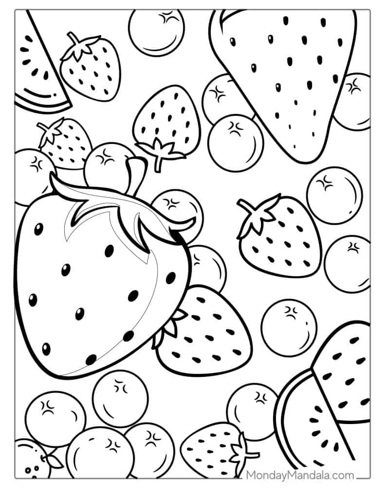fruits coloring pages
