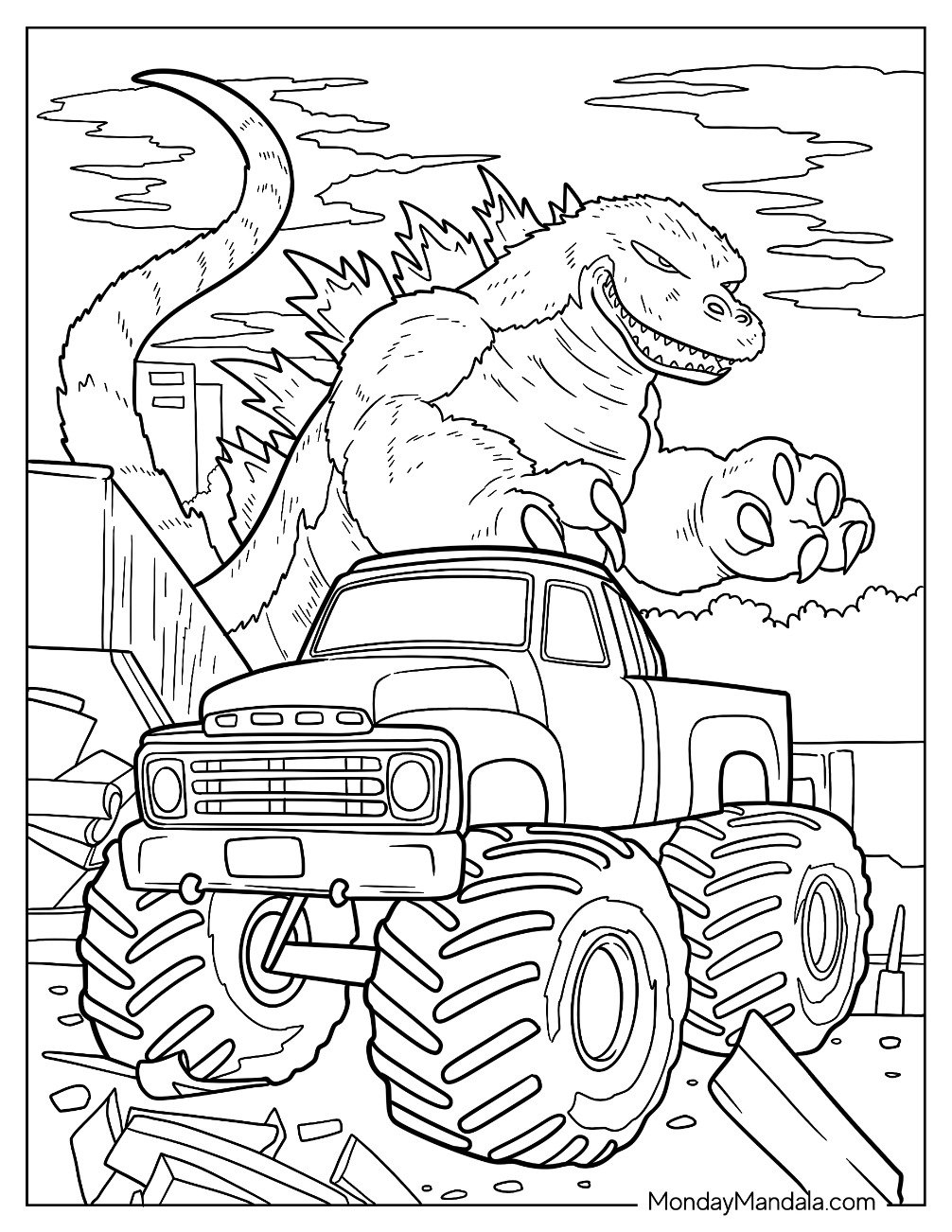 monster jam coloring pages