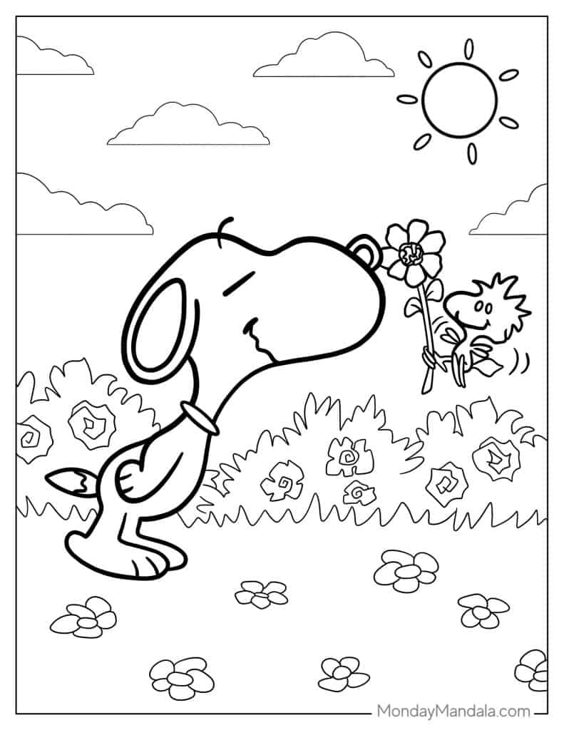 snoopy coloring pages snoopy coloring pages