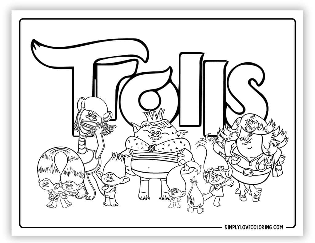 trolls the movie coloring pages