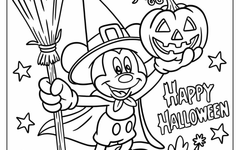 33 Disney Halloween Coloring Pages Free PDF Printables
