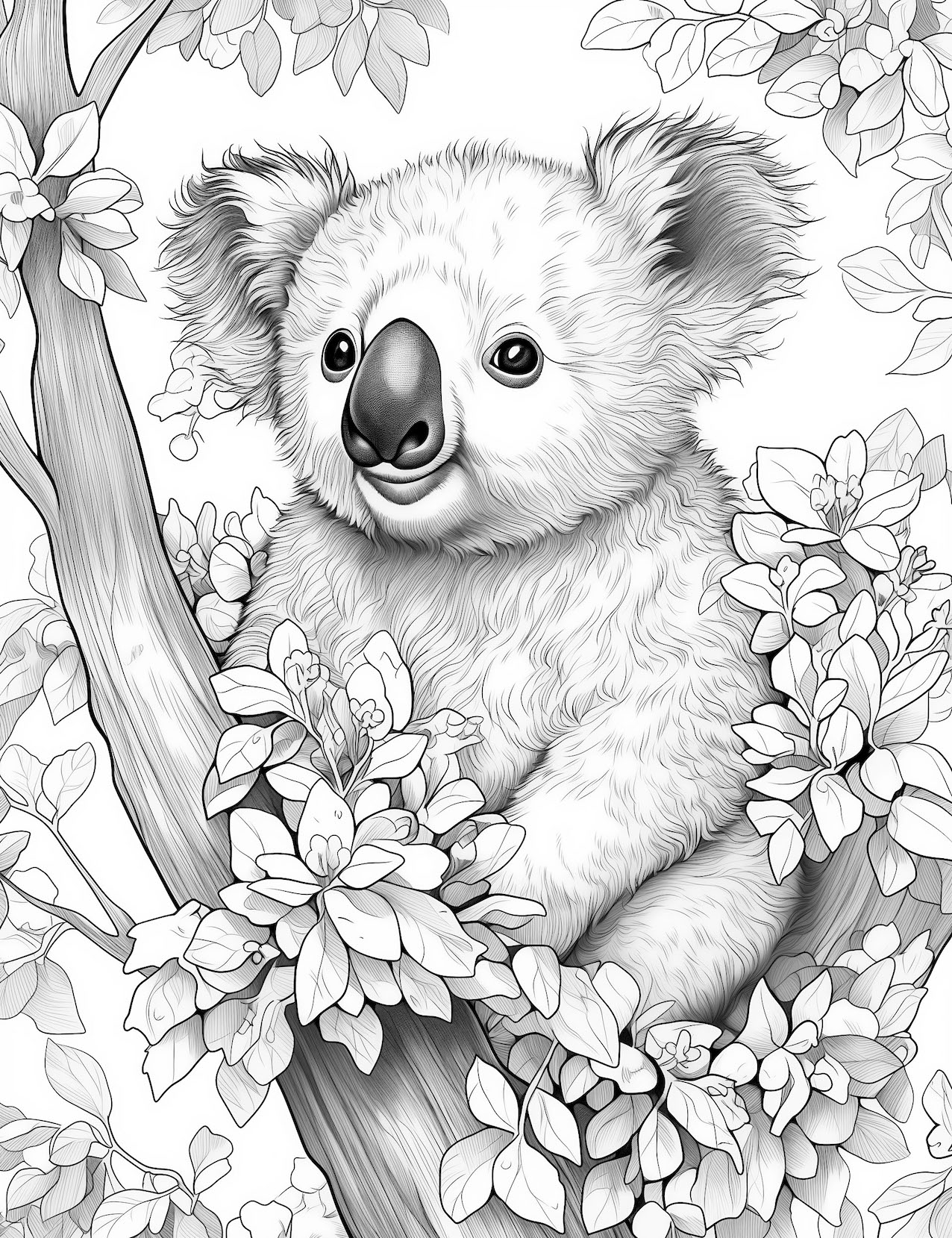 34 Adorable Koala Coloring Pages For Kids And Adults Our Mindful Life