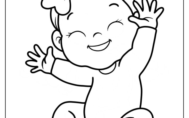 34 Baby Coloring Pages Free PDF Printables