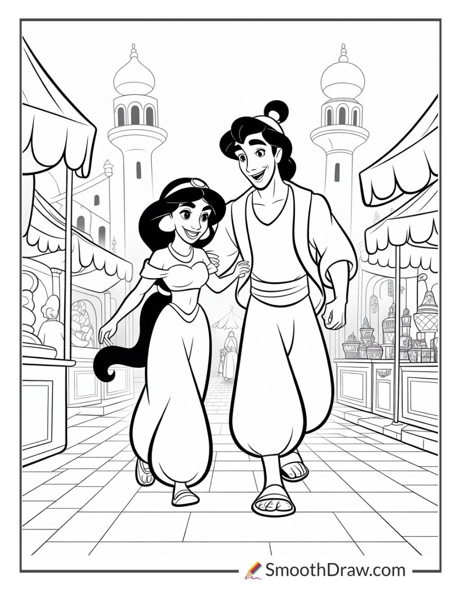 jasmine coloring pages