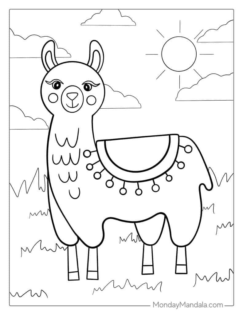 34 Llama Coloring Pages Free PDF Printables 