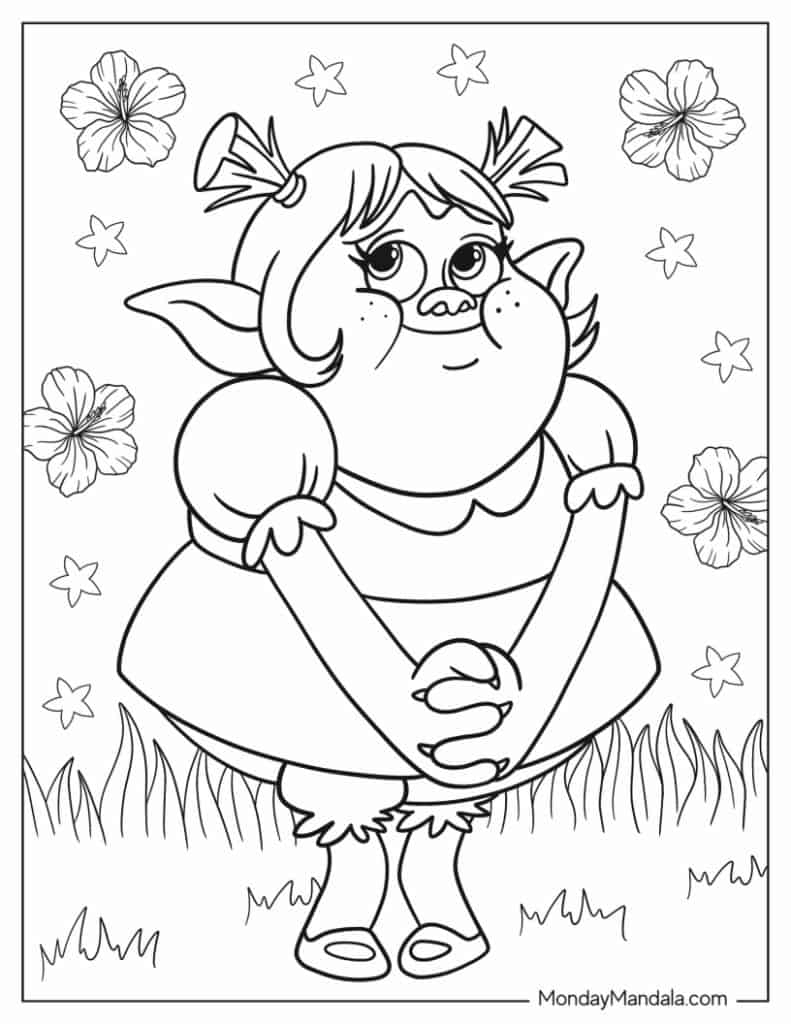 34 Trolls Coloring Pages Free PDF Printables 