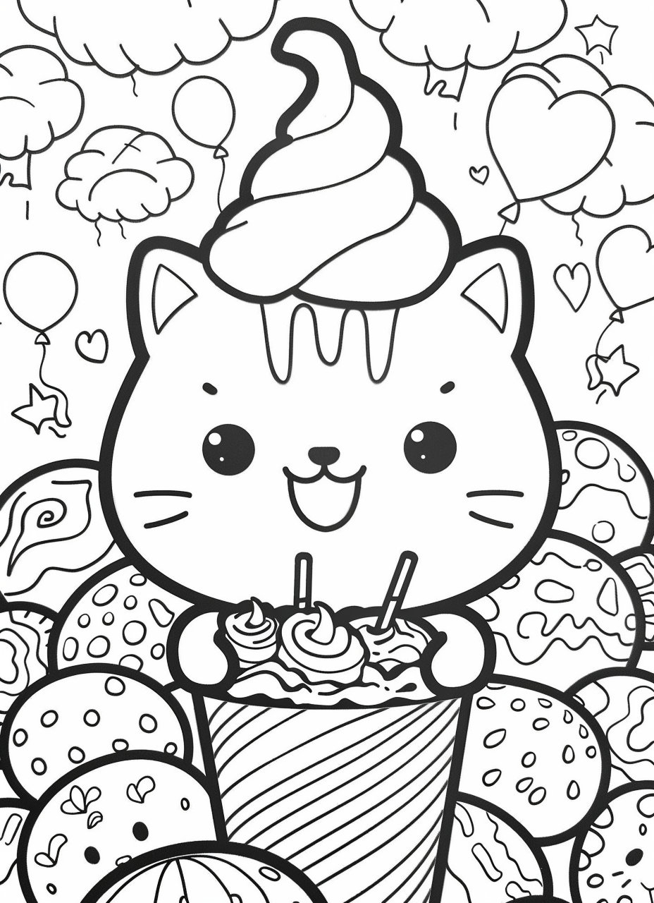 cat coloring page