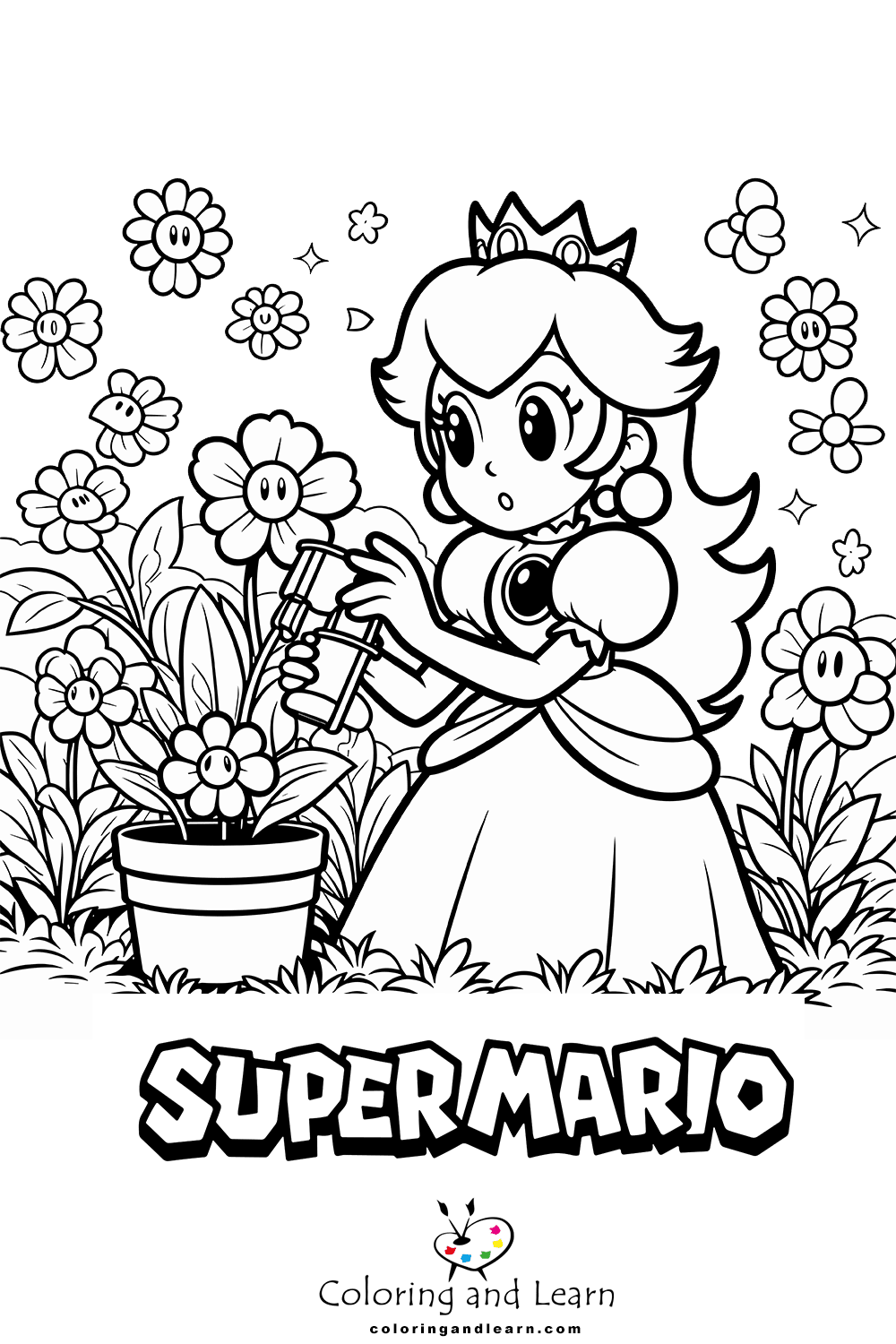 princess peach coloring page