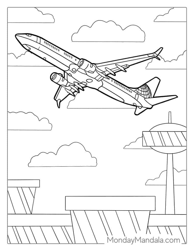 coloring pages for airplanes