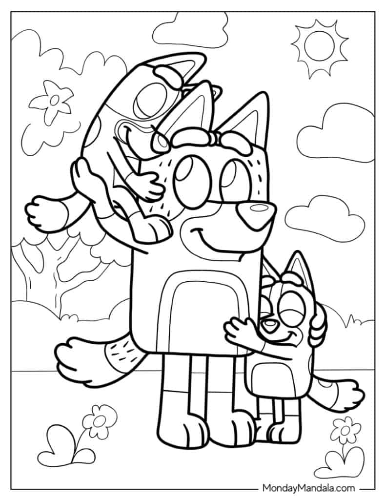 bluey and bingo coloring pages