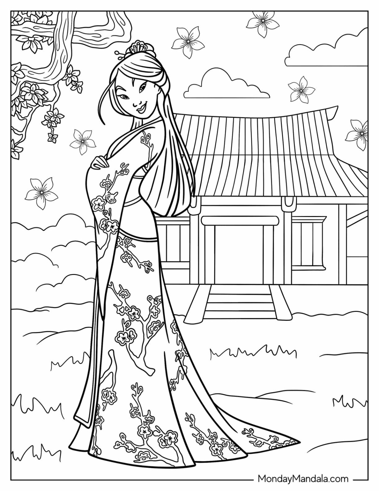 disney princess color pages