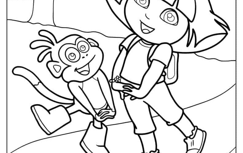 36 Dora The Explorer Coloring Pages Free PDF Printables