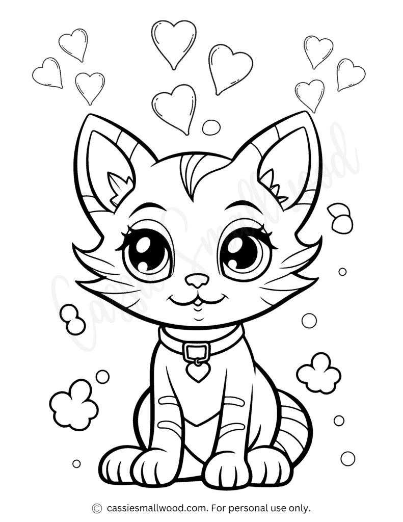 cute cats coloring pages