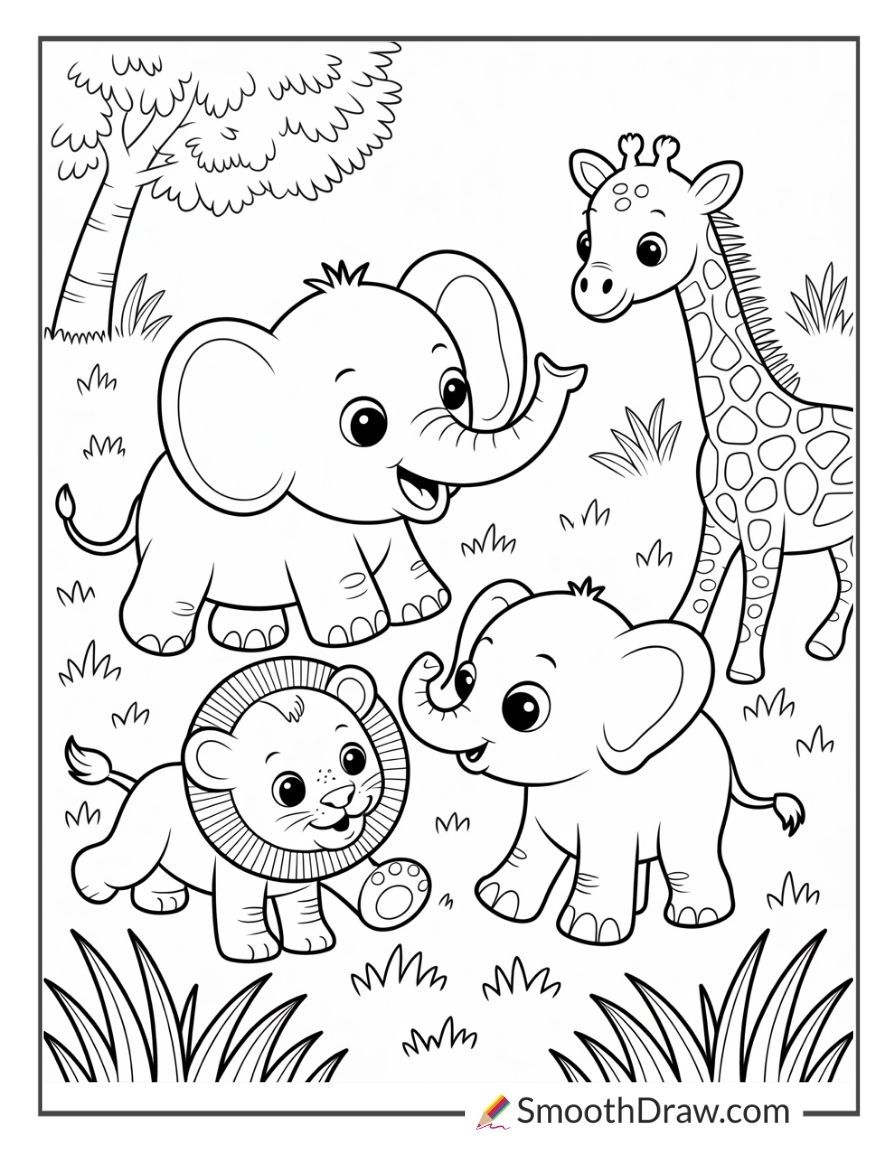 zoo animal coloring pages