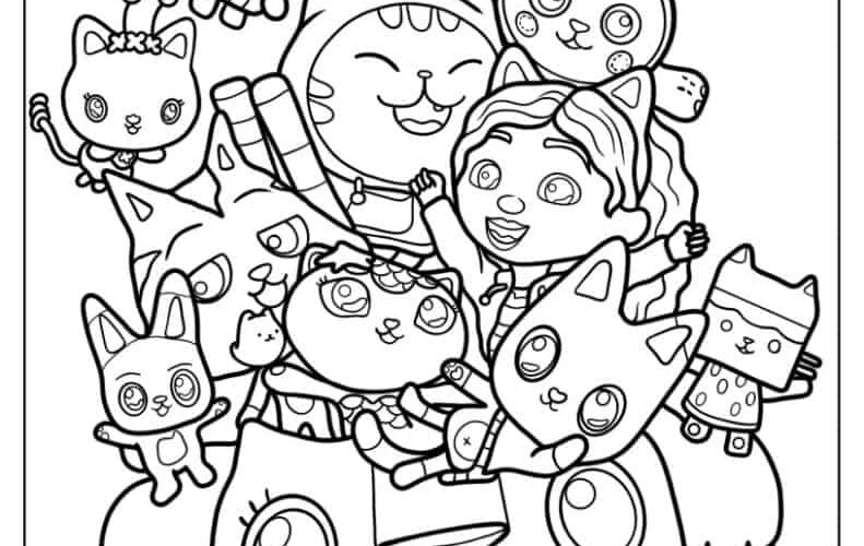 38 Gabby s Dollhouse Coloring Pages Free PDF Printables