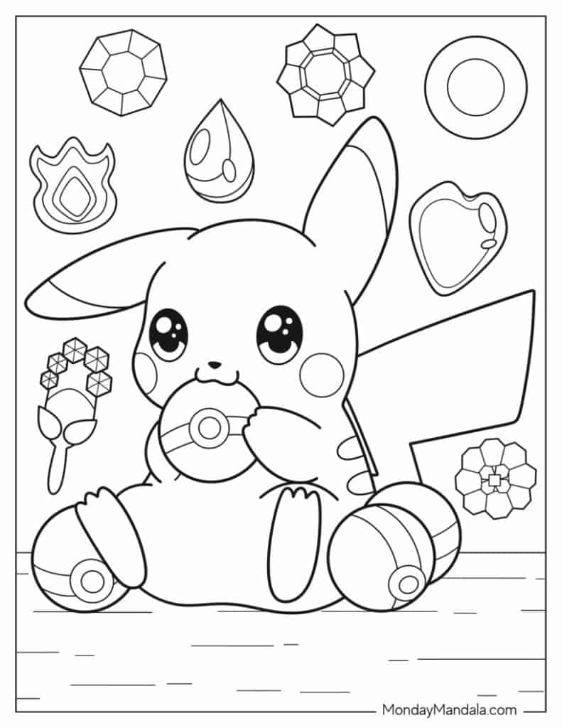 38 Pikachu Coloring Pages Free PDF Printables 
