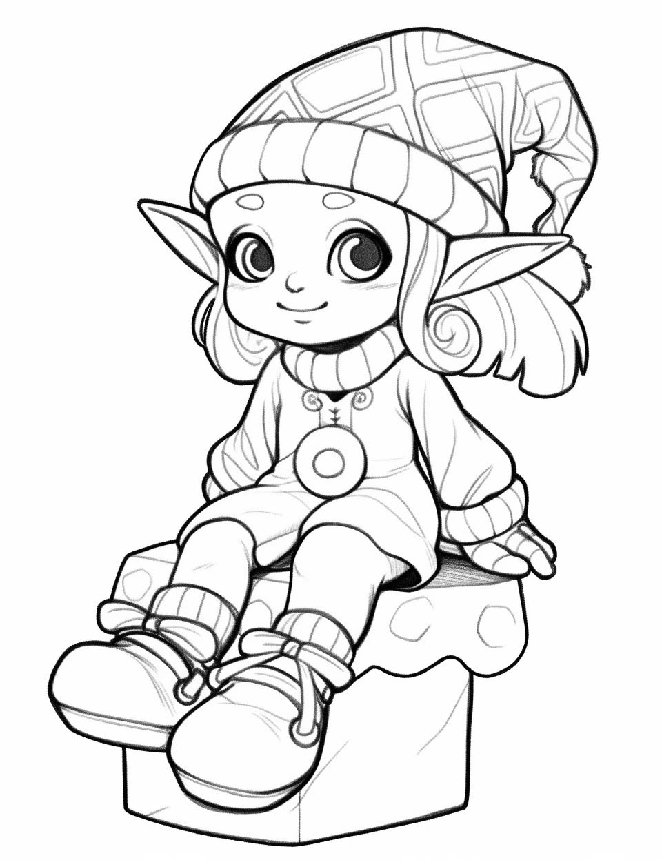 38 Stunning Elf Coloring Pages For Kids And Adults Our Mindful Life