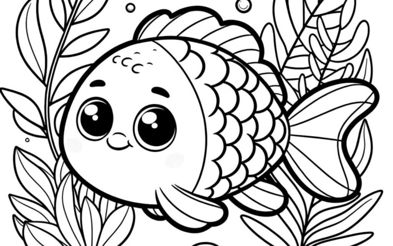 4 Page Bundle Fish Coloring Page Colorful Fish Coloring Page Sea Fish Coloring Page Animal Coloring Page Etsy New Zealand