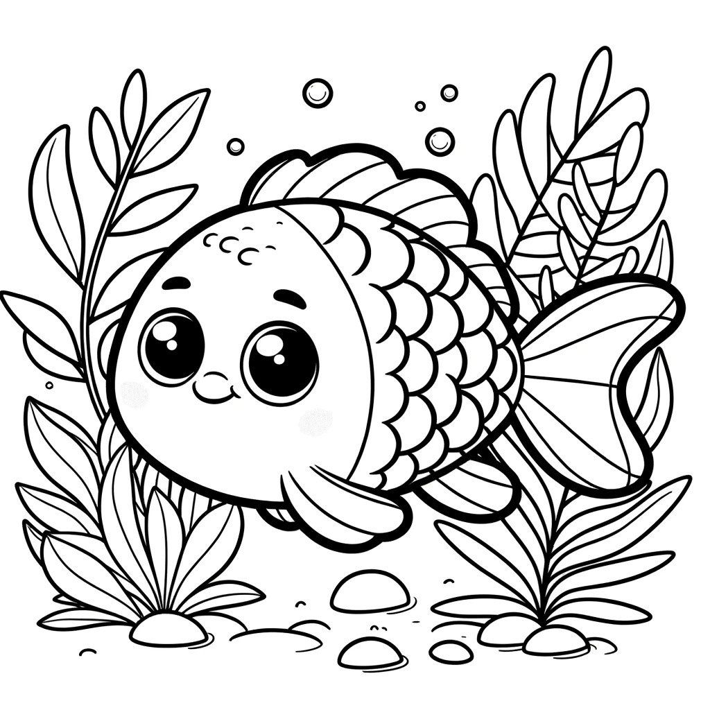 4 Page Bundle Fish Coloring Page Colorful Fish Coloring Page Sea Fish Coloring Page Animal Coloring Page