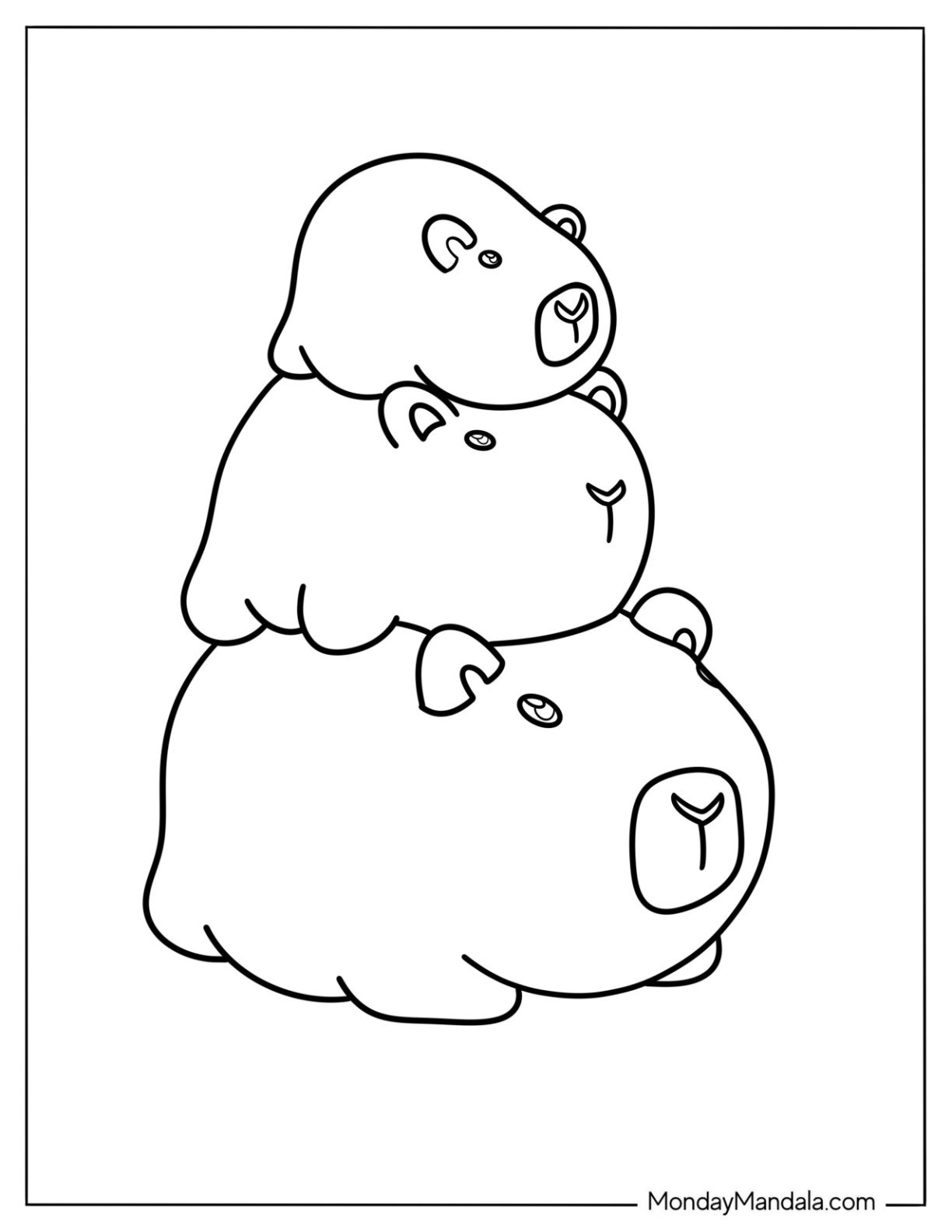 40 Capybara Coloring Pages Free PDF Printables 