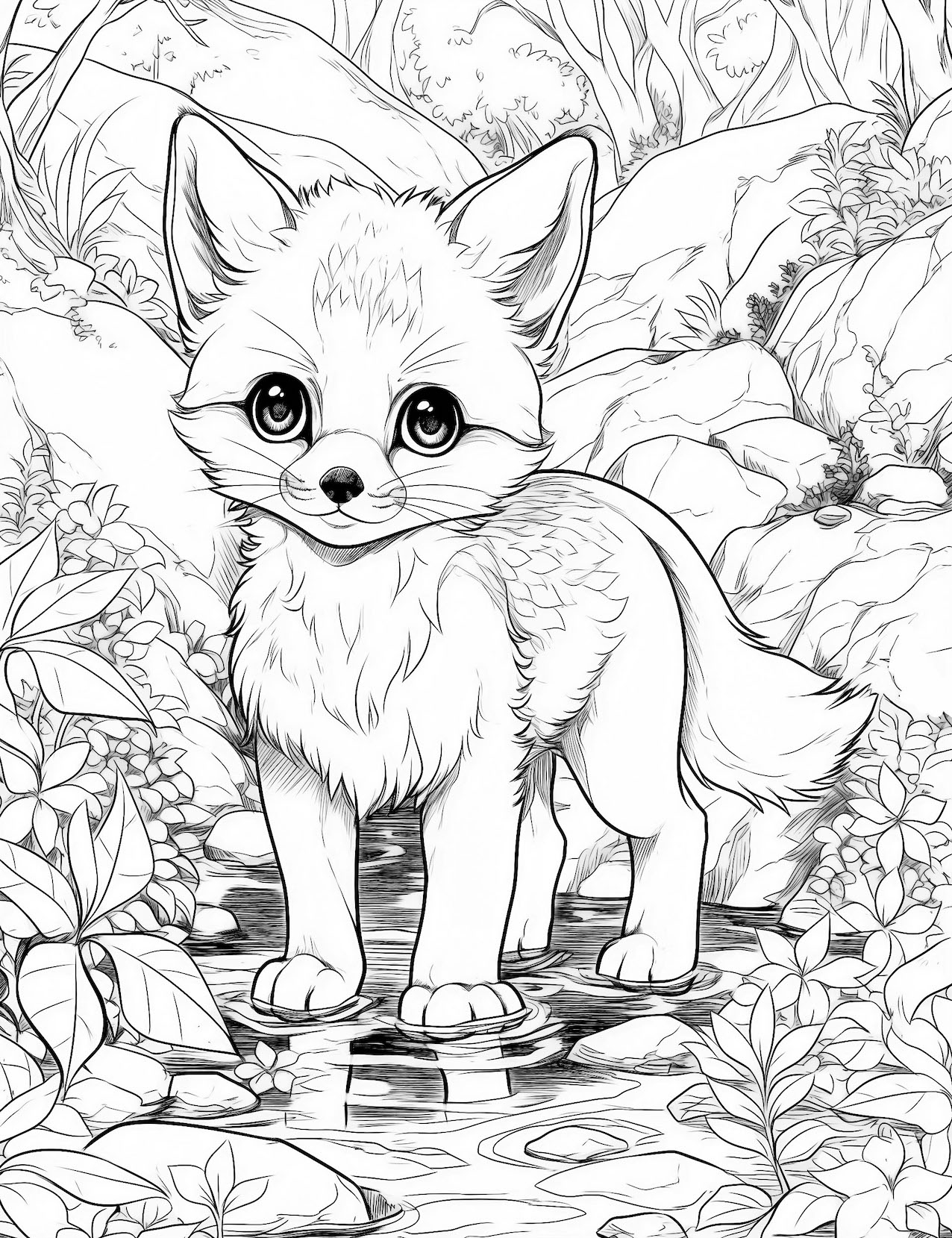 fox coloring pages