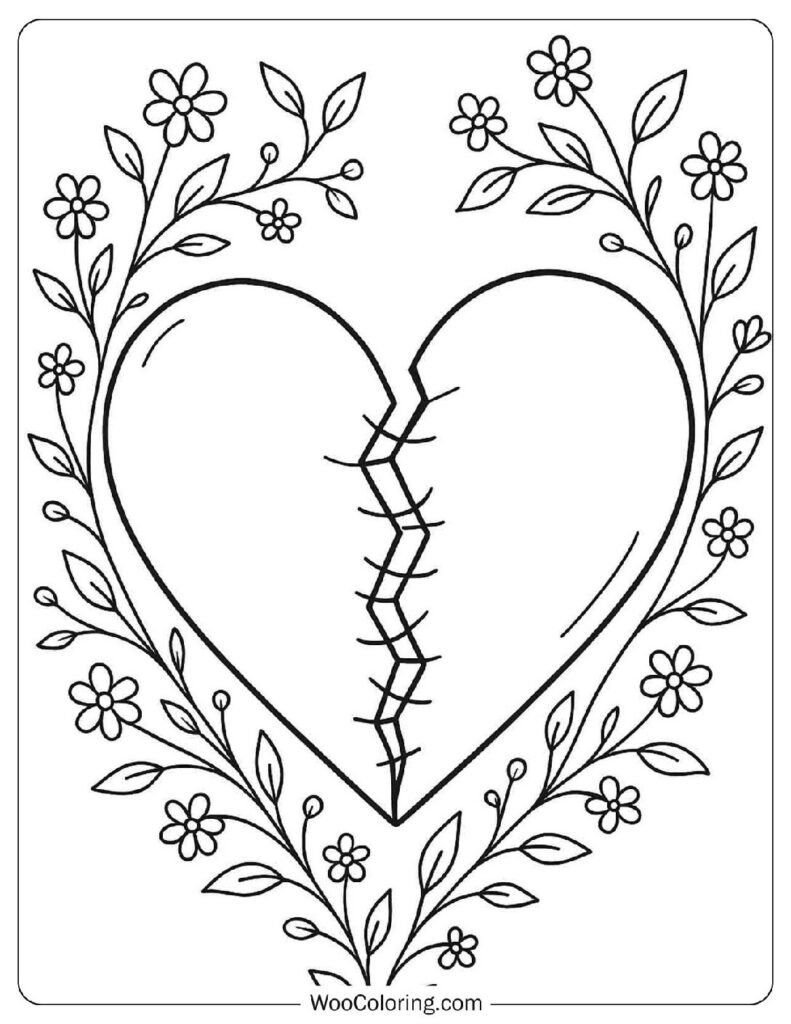 40 Heart Coloring Pages Free PDF To Print Woo Coloring