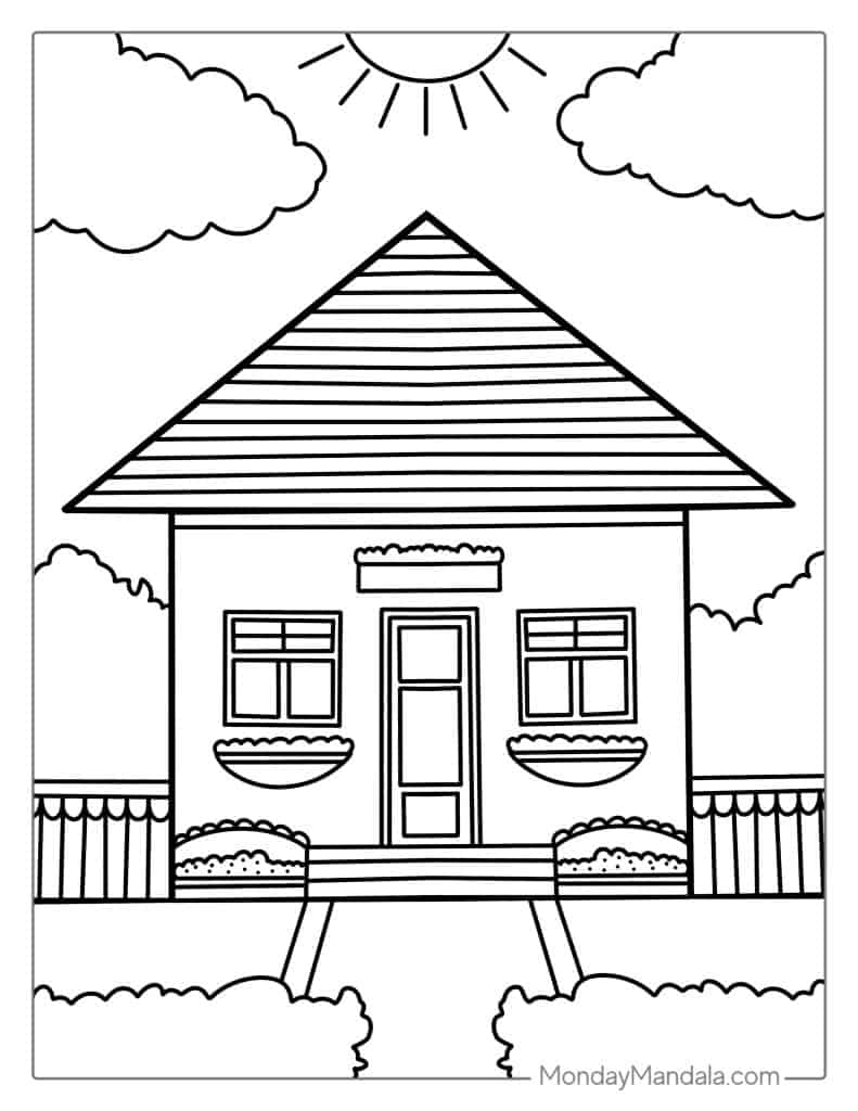 40 House Coloring Pages Free PDF Printables 40 House Coloring Pages Free PDF Printables