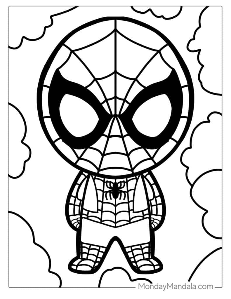 free spiderman coloring pages
