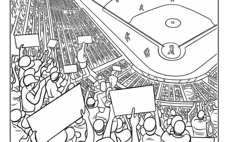 42 Baseball Coloring Pages PDF Printables Smooth Draw