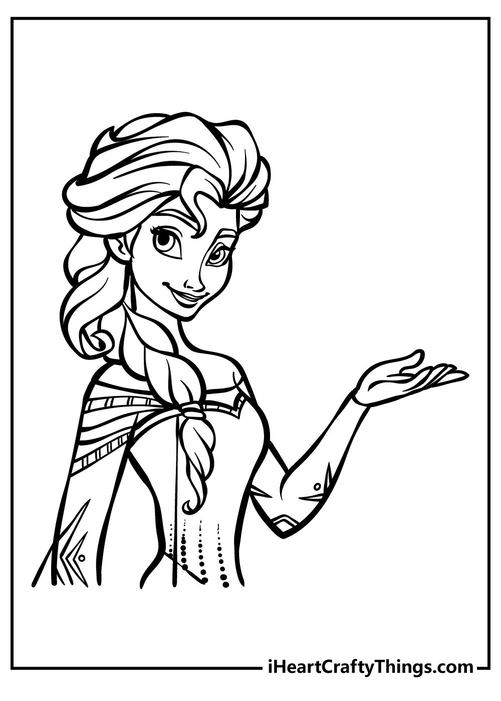 elsa frozen coloring page